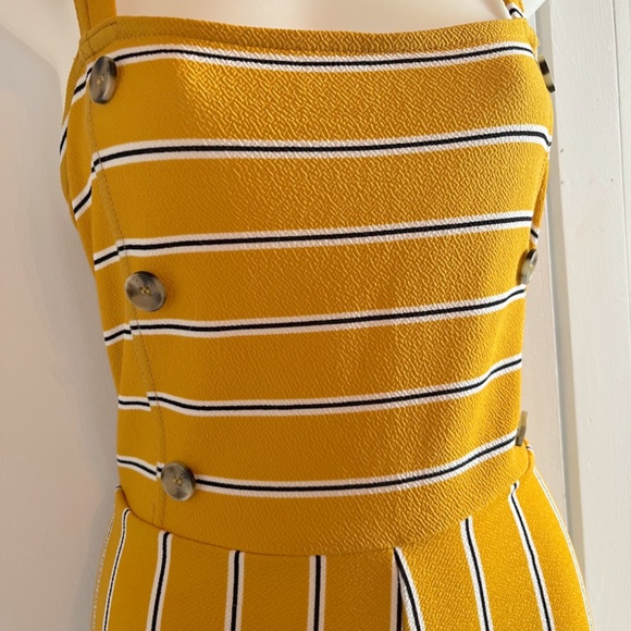 Romper one piece outfits suit jumper striped yellow - Picture 3 of 3